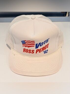 Vintage Ross Perot For President Hat American Election Trucker Snapback Mesh 92